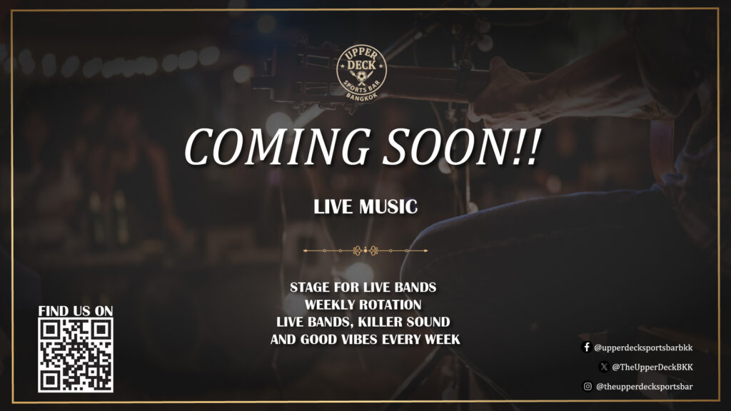 Omage showing live music and performances coming to Upperdeck Bangkok